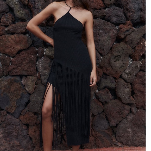 NWT Zara fringe knit top - Picture 1 of 7